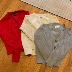 LAST CHANCE!! Cardigan Bundle! Gap Red Cardigan and Old Navy Cardigans- Small